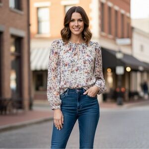Rebecca Taylor Ruby Silk Floral blouse
